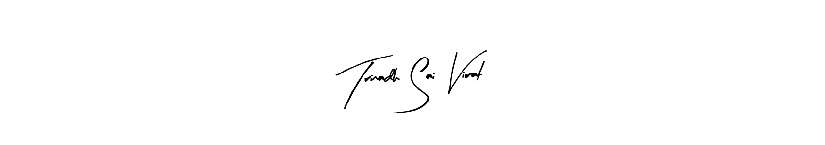 Arty Signature is a professional signature style that is perfect for those who want to add a touch of class to their signature. It is also a great choice for those who want to make their signature more unique. Get Trinadh Sai Virat name to fancy signature for free. Trinadh Sai Virat signature style 8 images and pictures png