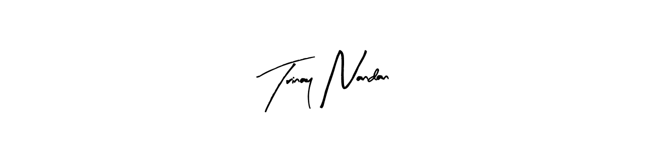 Also we have Trinay Nandan name is the best signature style. Create professional handwritten signature collection using Arty Signature autograph style. Trinay Nandan signature style 8 images and pictures png