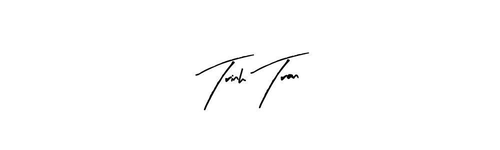 How to make Trinh Tran name signature. Use Arty Signature style for creating short signs online. This is the latest handwritten sign. Trinh Tran signature style 8 images and pictures png