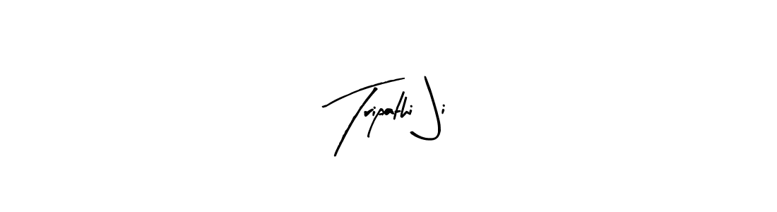 Arty Signature is a professional signature style that is perfect for those who want to add a touch of class to their signature. It is also a great choice for those who want to make their signature more unique. Get Tripathi Ji name to fancy signature for free. Tripathi Ji signature style 8 images and pictures png
