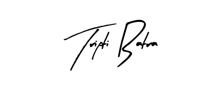 How to make Tripti Batra name signature. Use Arty Signature style for creating short signs online. This is the latest handwritten sign. Tripti Batra signature style 8 images and pictures png