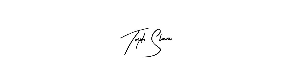 How to make Tripti Sharm name signature. Use Arty Signature style for creating short signs online. This is the latest handwritten sign. Tripti Sharm signature style 8 images and pictures png