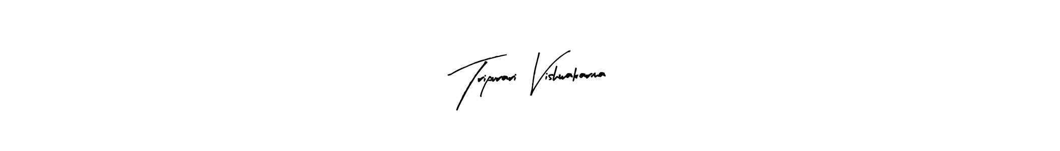 How to make Tripurari Vishwakarma name signature. Use Arty Signature style for creating short signs online. This is the latest handwritten sign. Tripurari Vishwakarma signature style 8 images and pictures png