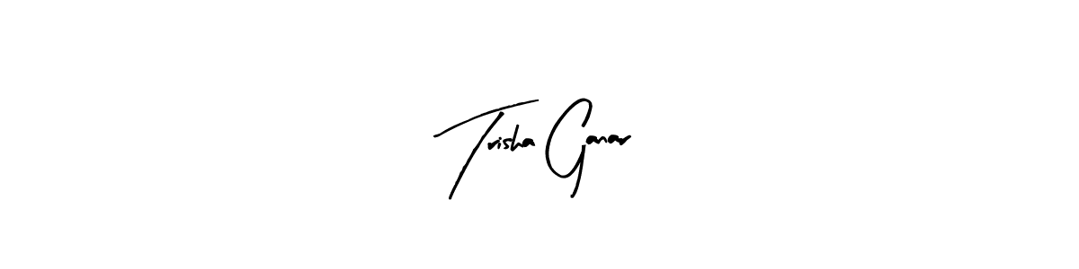 Make a beautiful signature design for name Trisha Ganar. With this signature (Arty Signature) style, you can create a handwritten signature for free. Trisha Ganar signature style 8 images and pictures png