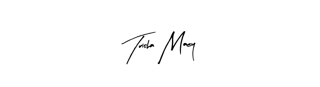 How to make Trisha Maey name signature. Use Arty Signature style for creating short signs online. This is the latest handwritten sign. Trisha Maey signature style 8 images and pictures png