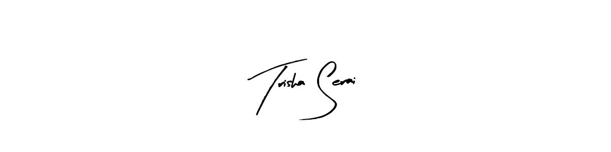 How to make Trisha Serai name signature. Use Arty Signature style for creating short signs online. This is the latest handwritten sign. Trisha Serai signature style 8 images and pictures png