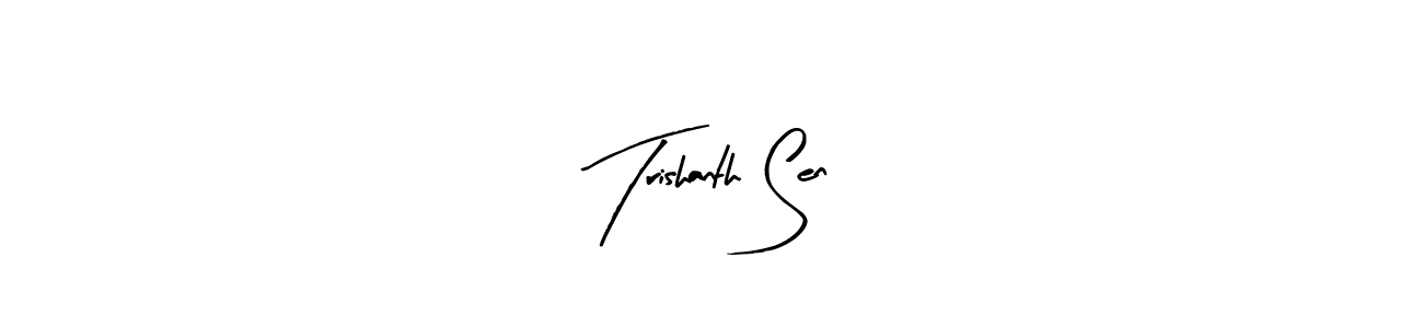 Create a beautiful signature design for name Trishanth Sen. With this signature (Arty Signature) fonts, you can make a handwritten signature for free. Trishanth Sen signature style 8 images and pictures png