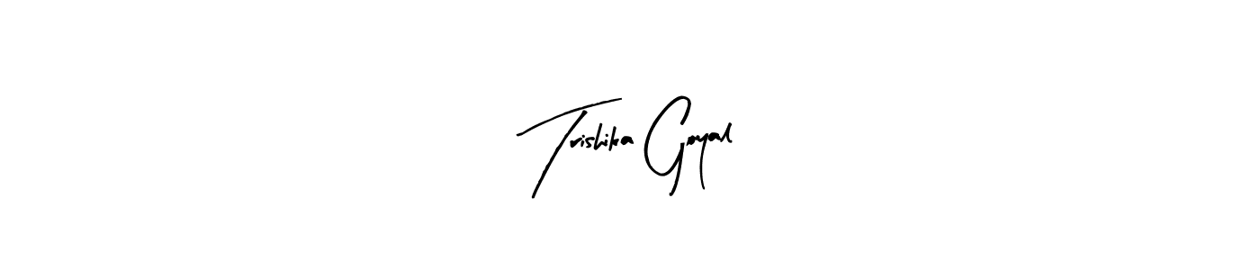 It looks lik you need a new signature style for name Trishika Goyal. Design unique handwritten (Arty Signature) signature with our free signature maker in just a few clicks. Trishika Goyal signature style 8 images and pictures png