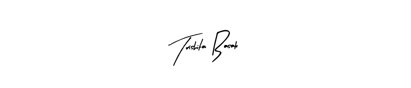 Trishita Basak stylish signature style. Best Handwritten Sign (Arty Signature) for my name. Handwritten Signature Collection Ideas for my name Trishita Basak. Trishita Basak signature style 8 images and pictures png