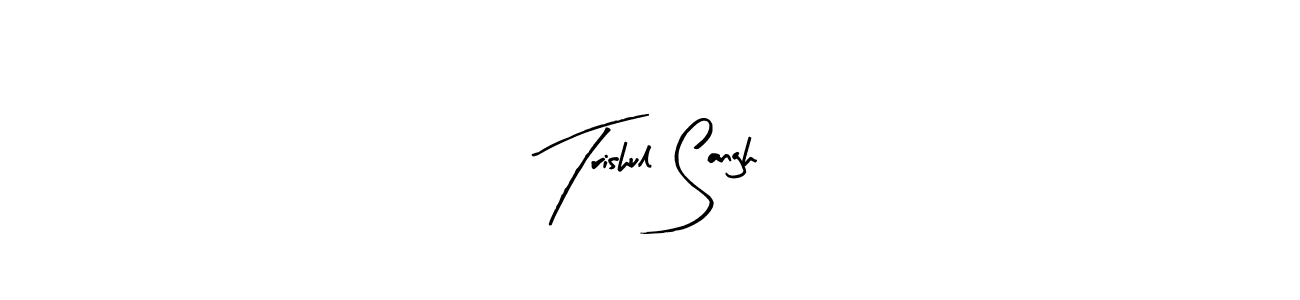 Design your own signature with our free online signature maker. With this signature software, you can create a handwritten (Arty Signature) signature for name Trishul Sangh. Trishul Sangh signature style 8 images and pictures png