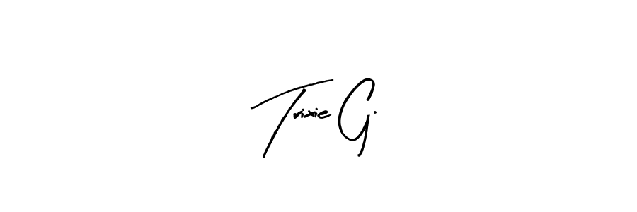 You should practise on your own different ways (Arty Signature) to write your name (Trixie G.) in signature. don't let someone else do it for you. Trixie G. signature style 8 images and pictures png