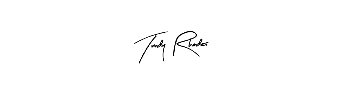 The best way (Arty Signature) to make a short signature is to pick only two or three words in your name. The name Trudy Rhodes include a total of six letters. For converting this name. Trudy Rhodes signature style 8 images and pictures png