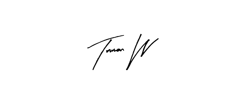 How to Draw Truman W signature style? Arty Signature is a latest design signature styles for name Truman W. Truman W signature style 8 images and pictures png