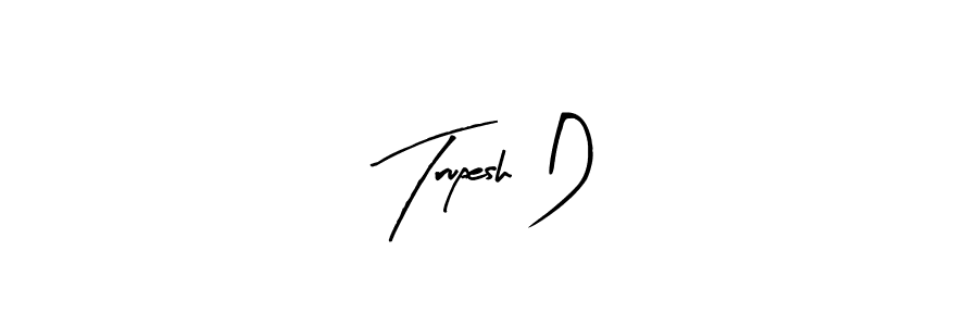 Arty Signature is a professional signature style that is perfect for those who want to add a touch of class to their signature. It is also a great choice for those who want to make their signature more unique. Get Trupesh D name to fancy signature for free. Trupesh D signature style 8 images and pictures png