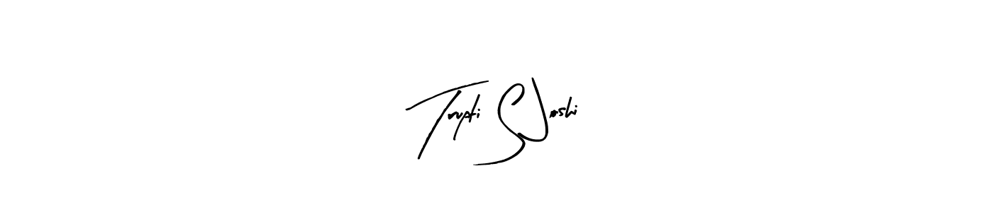 The best way (Arty Signature) to make a short signature is to pick only two or three words in your name. The name Trupti S Joshi include a total of six letters. For converting this name. Trupti S Joshi signature style 8 images and pictures png