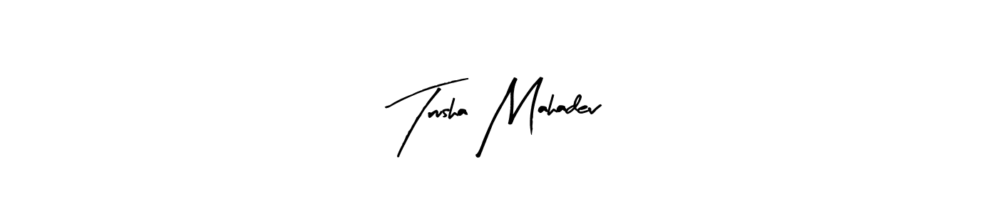 This is the best signature style for the Trusha Mahadev name. Also you like these signature font (Arty Signature). Mix name signature. Trusha Mahadev signature style 8 images and pictures png