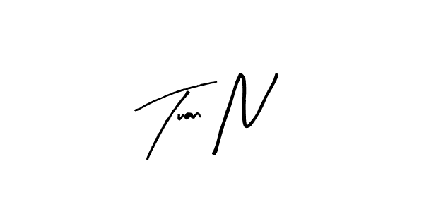 Create a beautiful signature design for name Tuan N. With this signature (Arty Signature) fonts, you can make a handwritten signature for free. Tuan N signature style 8 images and pictures png