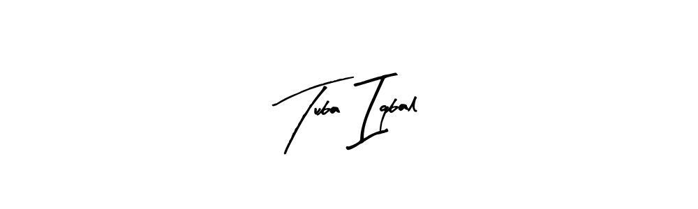 Tuba Iqbal stylish signature style. Best Handwritten Sign (Arty Signature) for my name. Handwritten Signature Collection Ideas for my name Tuba Iqbal. Tuba Iqbal signature style 8 images and pictures png