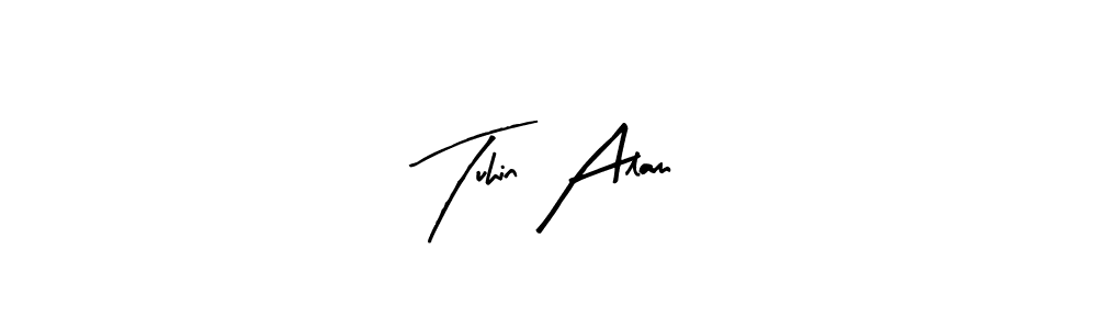 Use a signature maker to create a handwritten signature online. With this signature software, you can design (Arty Signature) your own signature for name Tuhin Alam. Tuhin Alam signature style 8 images and pictures png