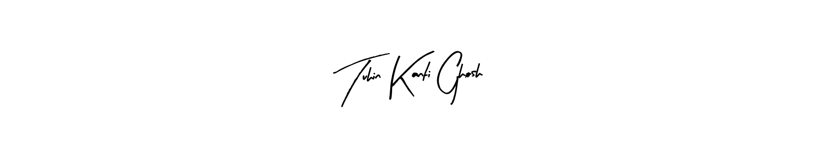 The best way (Arty Signature) to make a short signature is to pick only two or three words in your name. The name Tuhin Kanti Ghosh include a total of six letters. For converting this name. Tuhin Kanti Ghosh signature style 8 images and pictures png