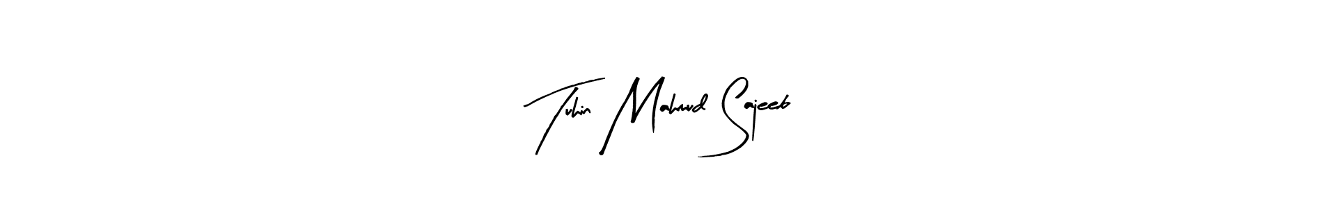 The best way (Arty Signature) to make a short signature is to pick only two or three words in your name. The name Tuhin Mahmud Sajeeb include a total of six letters. For converting this name. Tuhin Mahmud Sajeeb signature style 8 images and pictures png