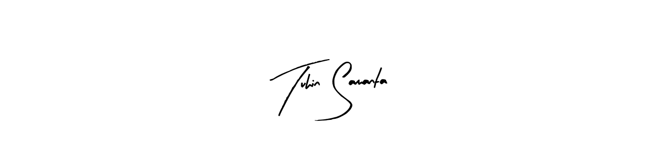 Create a beautiful signature design for name Tuhin Samanta. With this signature (Arty Signature) fonts, you can make a handwritten signature for free. Tuhin Samanta signature style 8 images and pictures png