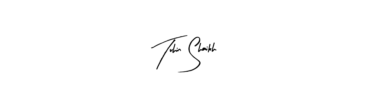 You should practise on your own different ways (Arty Signature) to write your name (Tuhin Shaikh) in signature. don't let someone else do it for you. Tuhin Shaikh signature style 8 images and pictures png