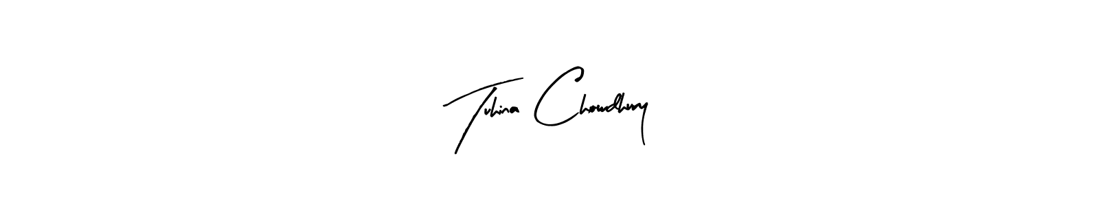 Create a beautiful signature design for name Tuhina Chowdhury. With this signature (Arty Signature) fonts, you can make a handwritten signature for free. Tuhina Chowdhury signature style 8 images and pictures png