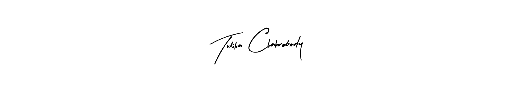 Create a beautiful signature design for name Tulika Chakroborty. With this signature (Arty Signature) fonts, you can make a handwritten signature for free. Tulika Chakroborty signature style 8 images and pictures png