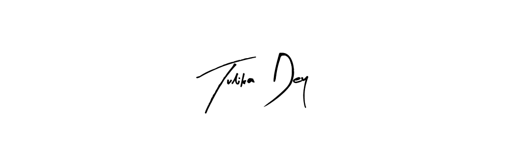 The best way (Arty Signature) to make a short signature is to pick only two or three words in your name. The name Tulika Dey include a total of six letters. For converting this name. Tulika Dey signature style 8 images and pictures png
