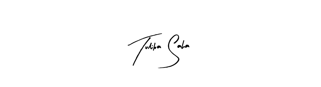Tulika Saha stylish signature style. Best Handwritten Sign (Arty Signature) for my name. Handwritten Signature Collection Ideas for my name Tulika Saha. Tulika Saha signature style 8 images and pictures png