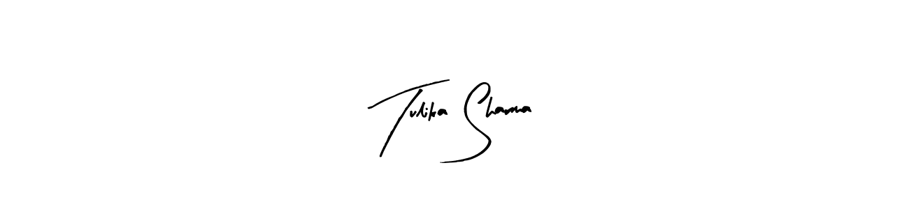 The best way (Arty Signature) to make a short signature is to pick only two or three words in your name. The name Tulika Sharma include a total of six letters. For converting this name. Tulika Sharma signature style 8 images and pictures png