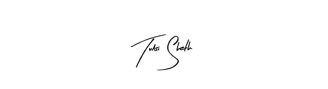 Tulsi Sheth stylish signature style. Best Handwritten Sign (Arty Signature) for my name. Handwritten Signature Collection Ideas for my name Tulsi Sheth. Tulsi Sheth signature style 8 images and pictures png