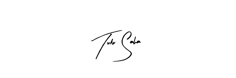 if you are searching for the best signature style for your name Tulu Saha. so please give up your signature search. here we have designed multiple signature styles  using Arty Signature. Tulu Saha signature style 8 images and pictures png