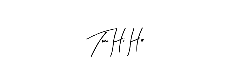 Arty Signature is a professional signature style that is perfect for those who want to add a touch of class to their signature. It is also a great choice for those who want to make their signature more unique. Get Tum Hi Ho name to fancy signature for free. Tum Hi Ho signature style 8 images and pictures png