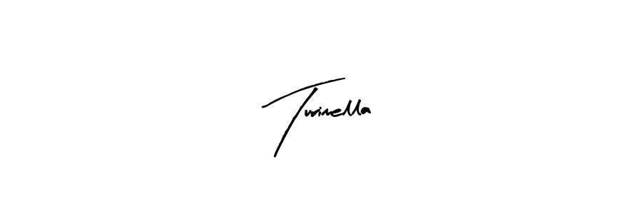 The best way (Arty Signature) to make a short signature is to pick only two or three words in your name. The name Turimella include a total of six letters. For converting this name. Turimella signature style 8 images and pictures png