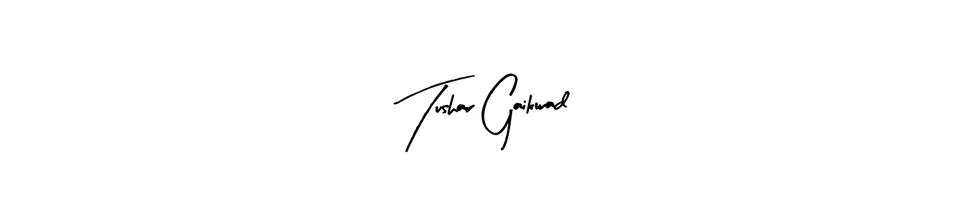 Create a beautiful signature design for name Tushar Gaikwad. With this signature (Arty Signature) fonts, you can make a handwritten signature for free. Tushar Gaikwad signature style 8 images and pictures png