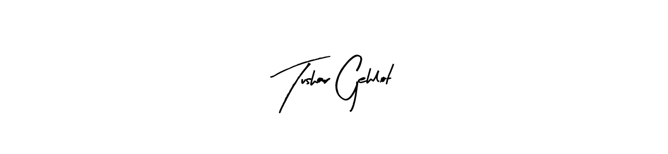 This is the best signature style for the Tushar Gehlot name. Also you like these signature font (Arty Signature). Mix name signature. Tushar Gehlot signature style 8 images and pictures png