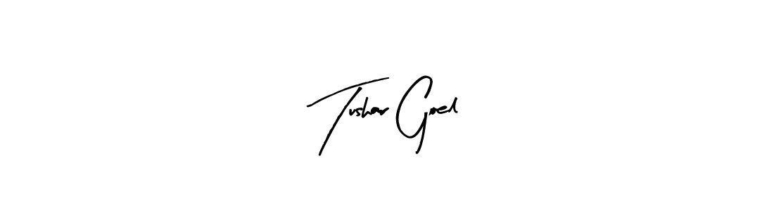 The best way (Arty Signature) to make a short signature is to pick only two or three words in your name. The name Tushar Goel include a total of six letters. For converting this name. Tushar Goel signature style 8 images and pictures png