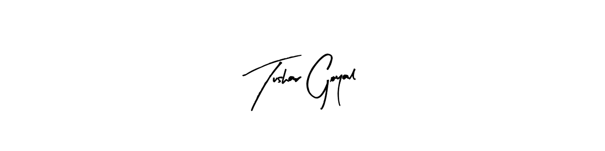 Similarly Arty Signature is the best handwritten signature design. Signature creator online .You can use it as an online autograph creator for name Tushar Goyal. Tushar Goyal signature style 8 images and pictures png