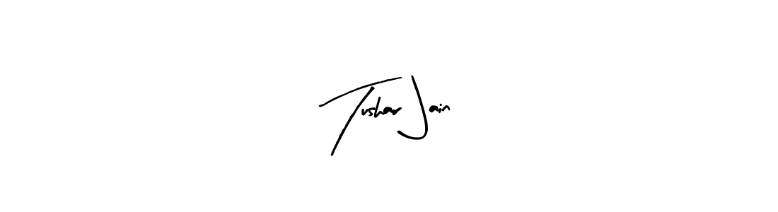 How to make Tushar Jain name signature. Use Arty Signature style for creating short signs online. This is the latest handwritten sign. Tushar Jain signature style 8 images and pictures png