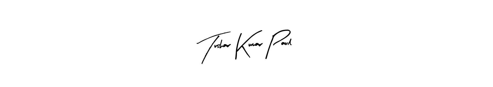 This is the best signature style for the Tushar Kumar Paul name. Also you like these signature font (Arty Signature). Mix name signature. Tushar Kumar Paul signature style 8 images and pictures png