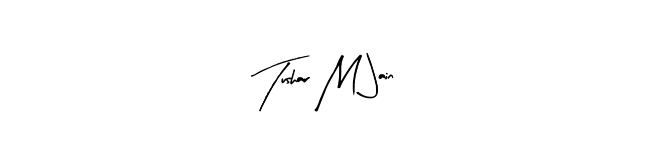 Use a signature maker to create a handwritten signature online. With this signature software, you can design (Arty Signature) your own signature for name Tushar M Jain. Tushar M Jain signature style 8 images and pictures png