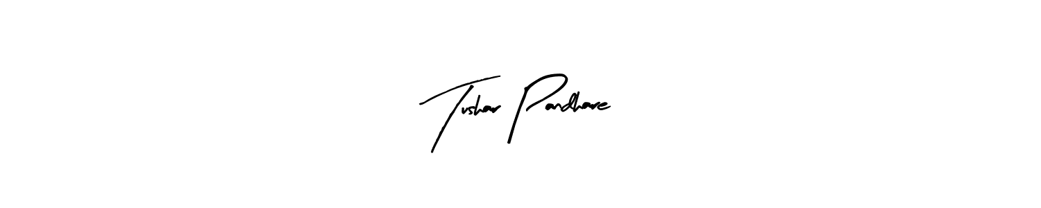Create a beautiful signature design for name Tushar Pandhare. With this signature (Arty Signature) fonts, you can make a handwritten signature for free. Tushar Pandhare signature style 8 images and pictures png