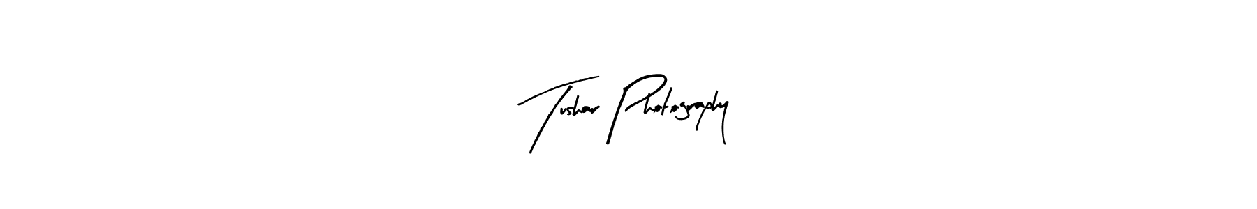 Use a signature maker to create a handwritten signature online. With this signature software, you can design (Arty Signature) your own signature for name Tushar Photography. Tushar Photography signature style 8 images and pictures png