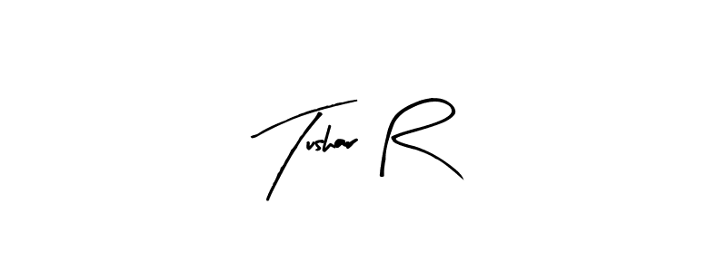 Use a signature maker to create a handwritten signature online. With this signature software, you can design (Arty Signature) your own signature for name Tushar R. Tushar R signature style 8 images and pictures png