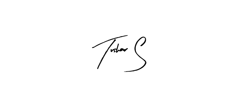 How to Draw Tushar S signature style? Arty Signature is a latest design signature styles for name Tushar S. Tushar S signature style 8 images and pictures png