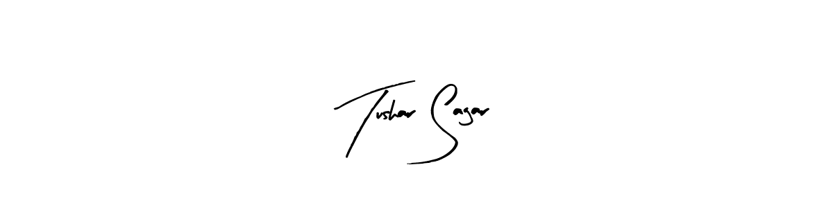 Tushar Sagar stylish signature style. Best Handwritten Sign (Arty Signature) for my name. Handwritten Signature Collection Ideas for my name Tushar Sagar. Tushar Sagar signature style 8 images and pictures png