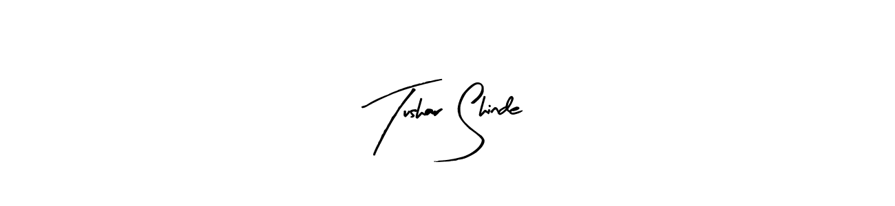 Create a beautiful signature design for name Tushar Shinde. With this signature (Arty Signature) fonts, you can make a handwritten signature for free. Tushar Shinde signature style 8 images and pictures png