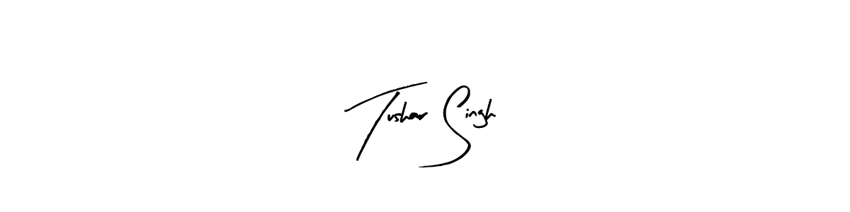 Create a beautiful signature design for name Tushar Singh. With this signature (Arty Signature) fonts, you can make a handwritten signature for free. Tushar Singh signature style 8 images and pictures png